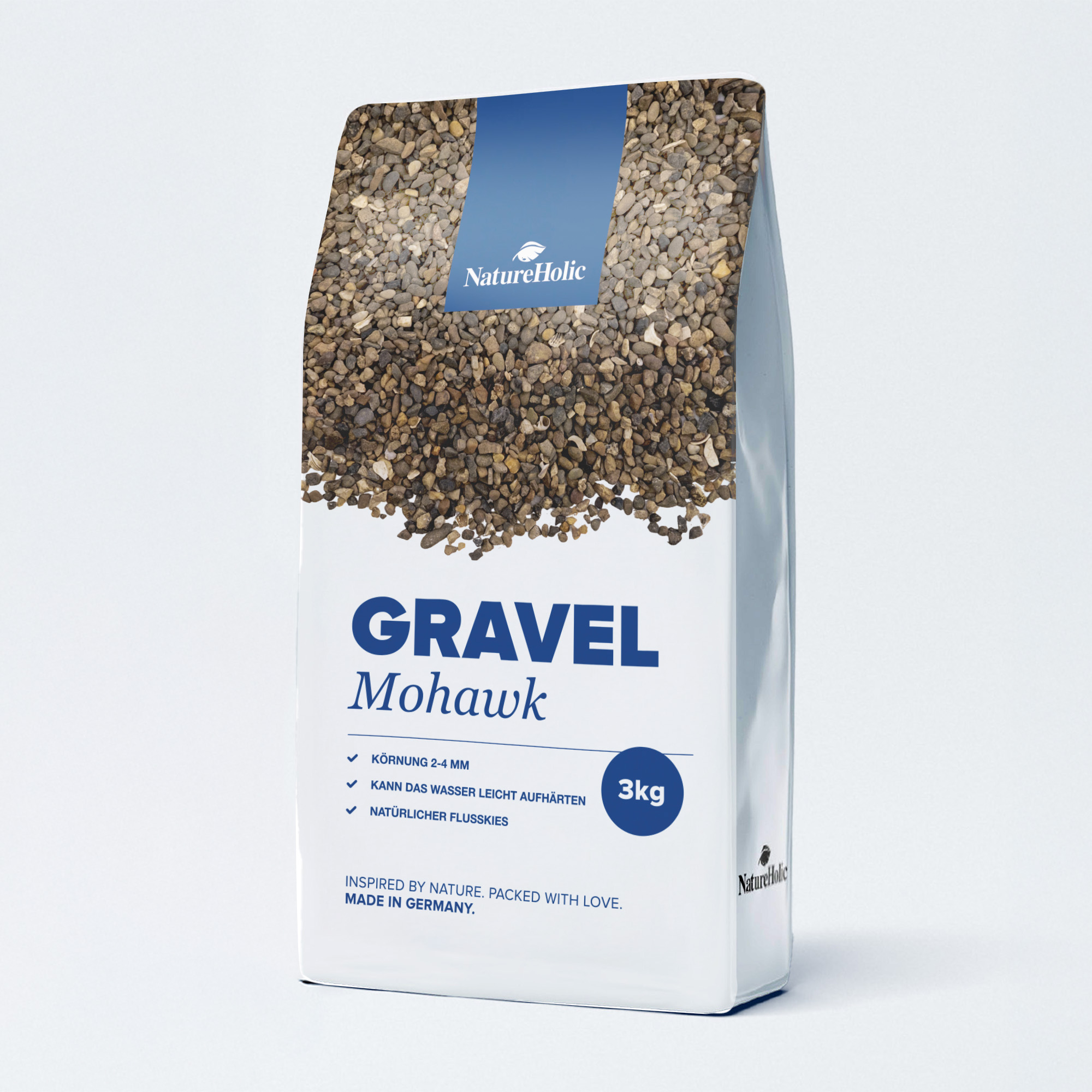 NatureHolic Gravel Mohawk 3 kg Beutel, Kies 2–4 mm